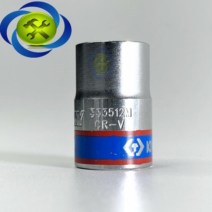 Tuýp 12mm loại 3/8 có 6 cạnh màu trắng loại ngắn Kingtony 333512M