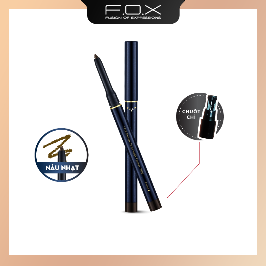 Chì Kẻ Viền Mắt Chống Lem FOX Smudge-Proof Magic Eyeliner 0.3g