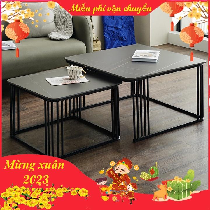 Bàn trà mặt đá sofa ceramic nhập khẩu, bàn phòng khách cao cấp phong cách hiện đại - Bảo hành 12 tháng