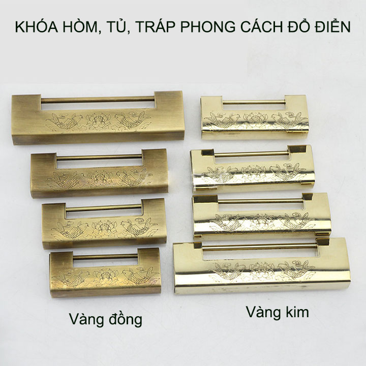 Khóa phong cách cổ điển, chuyên dùng cho hòm, tủ, tráp gỗ vintage