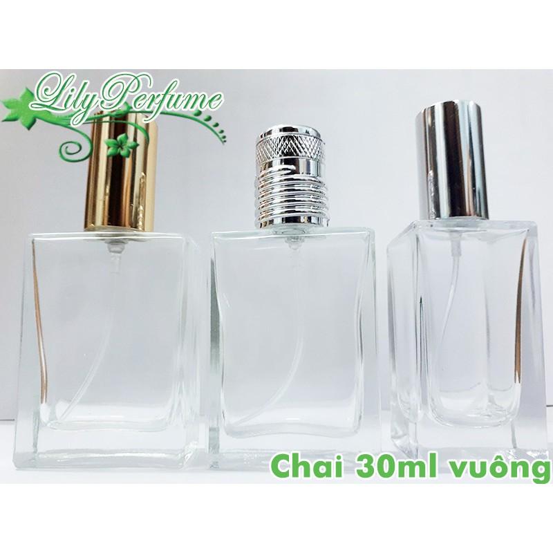 Lọ chiết nước hoa 30ml thủy tinh (Vỏ chiết nước hoa/ Chai chiết nước hoa)