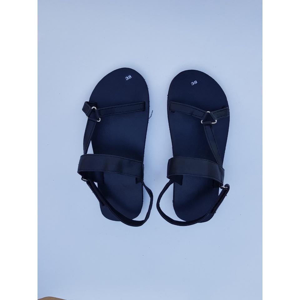 Xăng đan nữ đế đen quai đen size từ 35 nữ đến 42 nữ