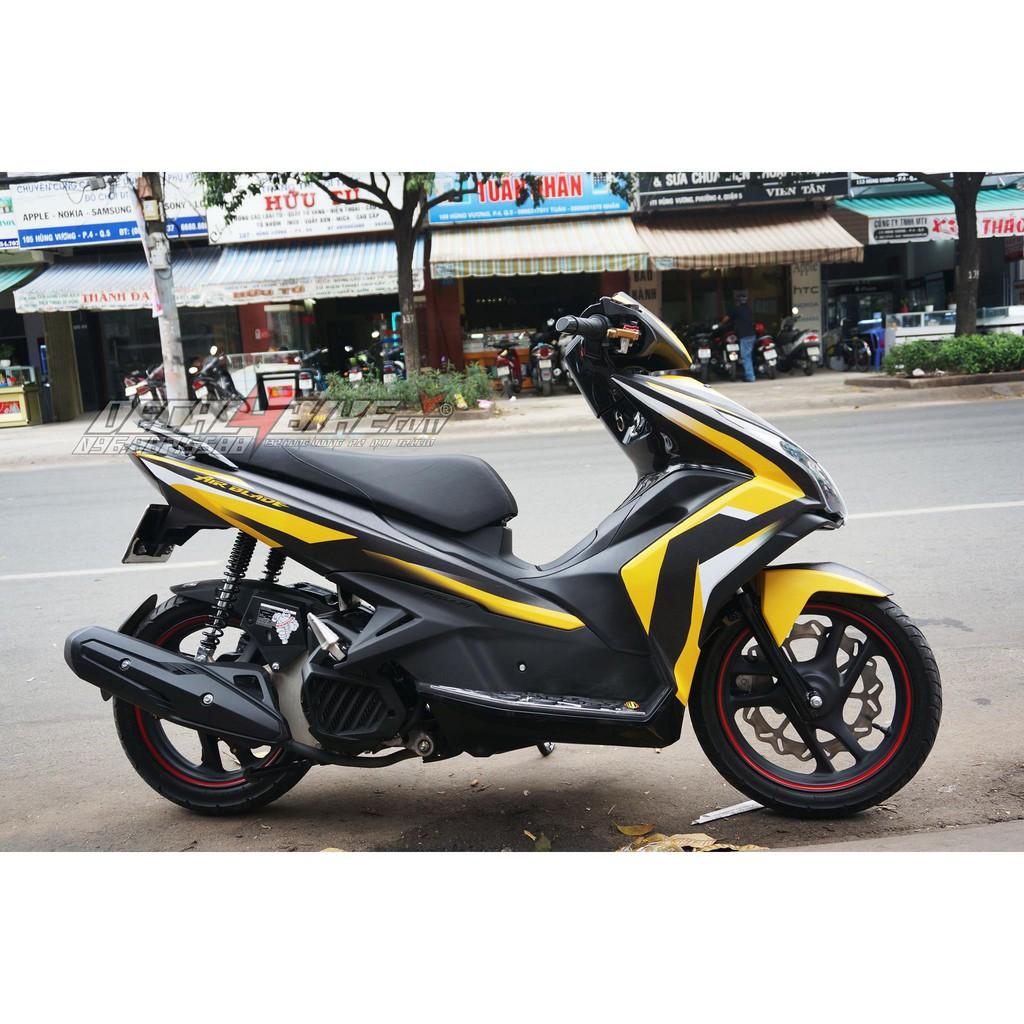 Tem trùm dành cho xe AirBlade 125 Vàng Đen Nhám