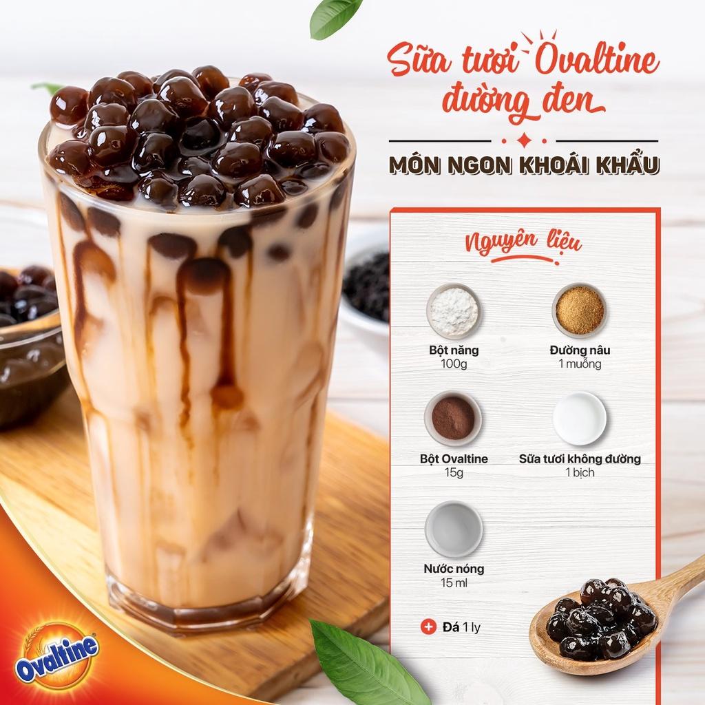 Ovaltine Bột Cacao Hủ 400g + Bình thủy tinh Kim Cương 450ml