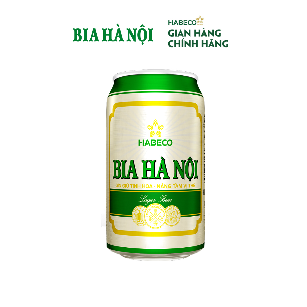 Bia Hà Nội Nhãn Xanh - Thùng 24 lon 330ml - Khuyến mại hè 2023