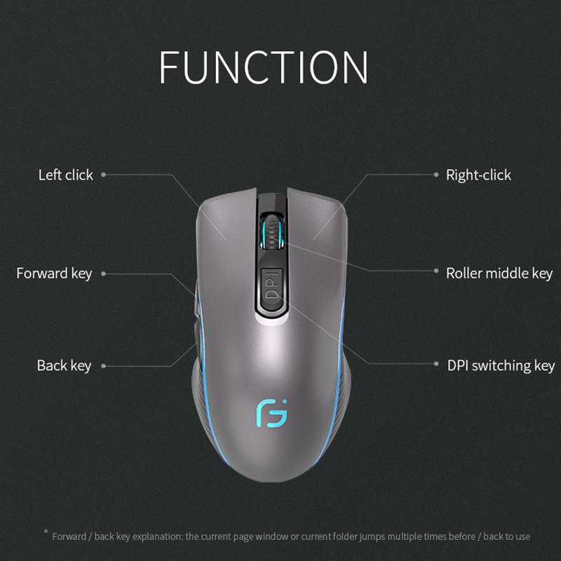 Sạc Máy Tính X9 Hai Chế Độ Bluetooth 4.0 + 2.4Ghz Không Dây Mause Quang Học 2400DPI Chơi Game Cho Máy Tính Laptop