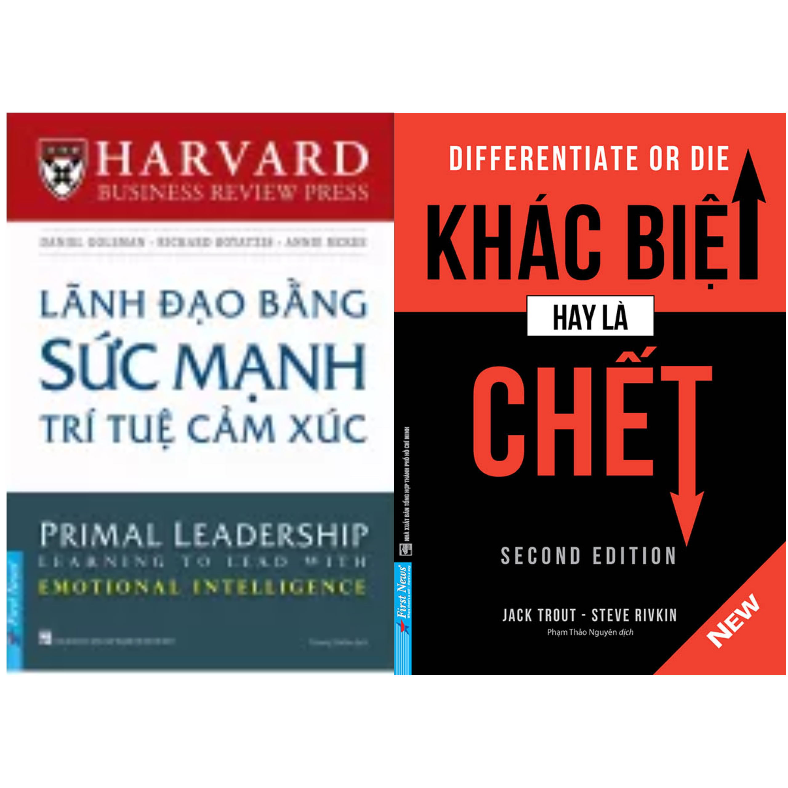 Combo Sách Kinh Tế Hấp Dẫn: Lãnh Đạo Bằng Sức Mạnh Trí Tuệ Cảm Xúc + Khác Biệt Hay Là Chết (Bộ 2 Cuốn Cẩm Nang Mọi Nhà Lãnh Đạo Cần Có - Tặng Kèm Bookmark Green Life)