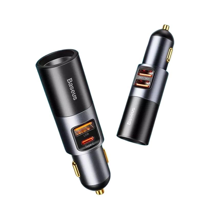 Baseus -BaseusMall VN Tẩu Sạc Xe Hơi BASEUS 120W Dành Cho l.P Samsung Xiaomi (Hàng chính hãng)