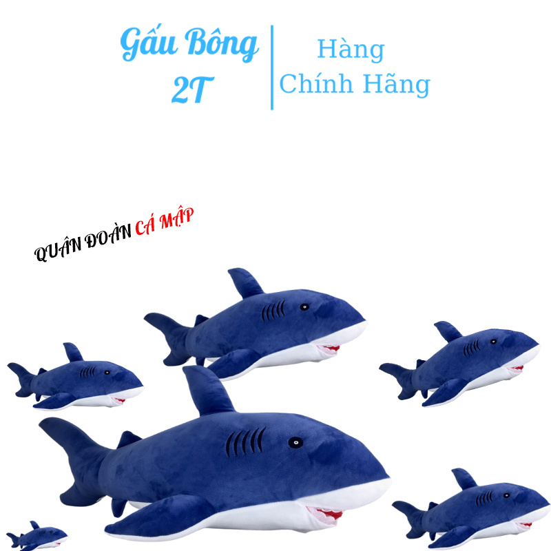 Gấu Bông Thú Bông 2T Cá Mập Đại Dương Siêu Bông Gòn