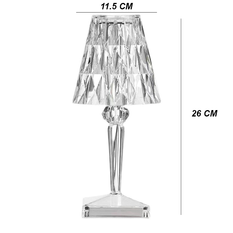 Đèn Pha Lê Kim Cương 3D Hình Chóp Cảm Ứng Có Remote 16 Màu Cực Đẹp