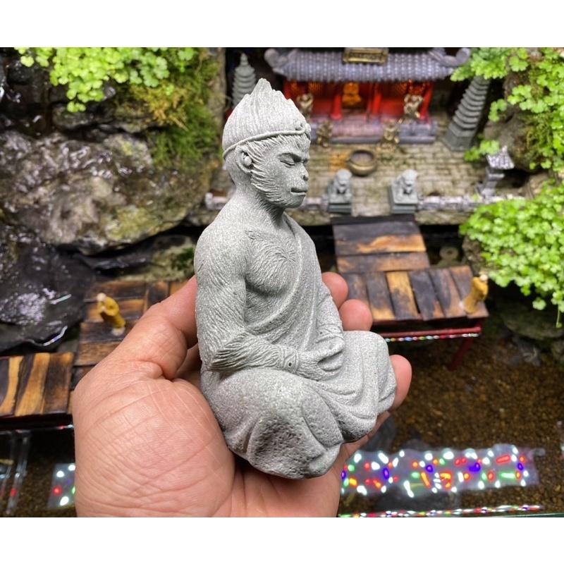 Tượng ngộ không tu luyện - tượng khỉ hầu vương - Trang trí bể cá-tiểu cảnh - Phụ kiện trang trí ôtô -Shopleo