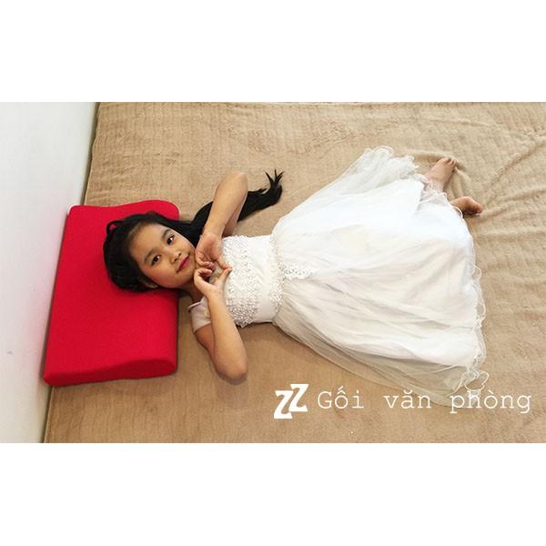 Gối Ngủ Cao Su Non Hình Cong ZURI PILLOW GDH-01 (Vỏ Vải Mắt Nhỏ Không Viền)