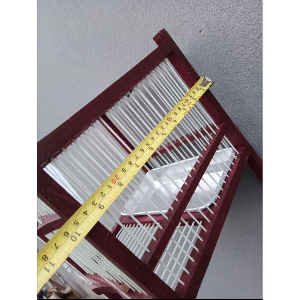 Lồng tắm chim khuyên kích thước 32x26x26 bằng gỗ