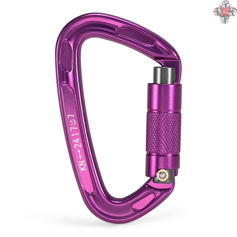 TOP 24KN Twist Locking Gate Carabiner Heavy Duty Auto Lock Carabiner Outdoor D-ring Buckle Climbing Rappelling Canyoning Hammock Locking Clip