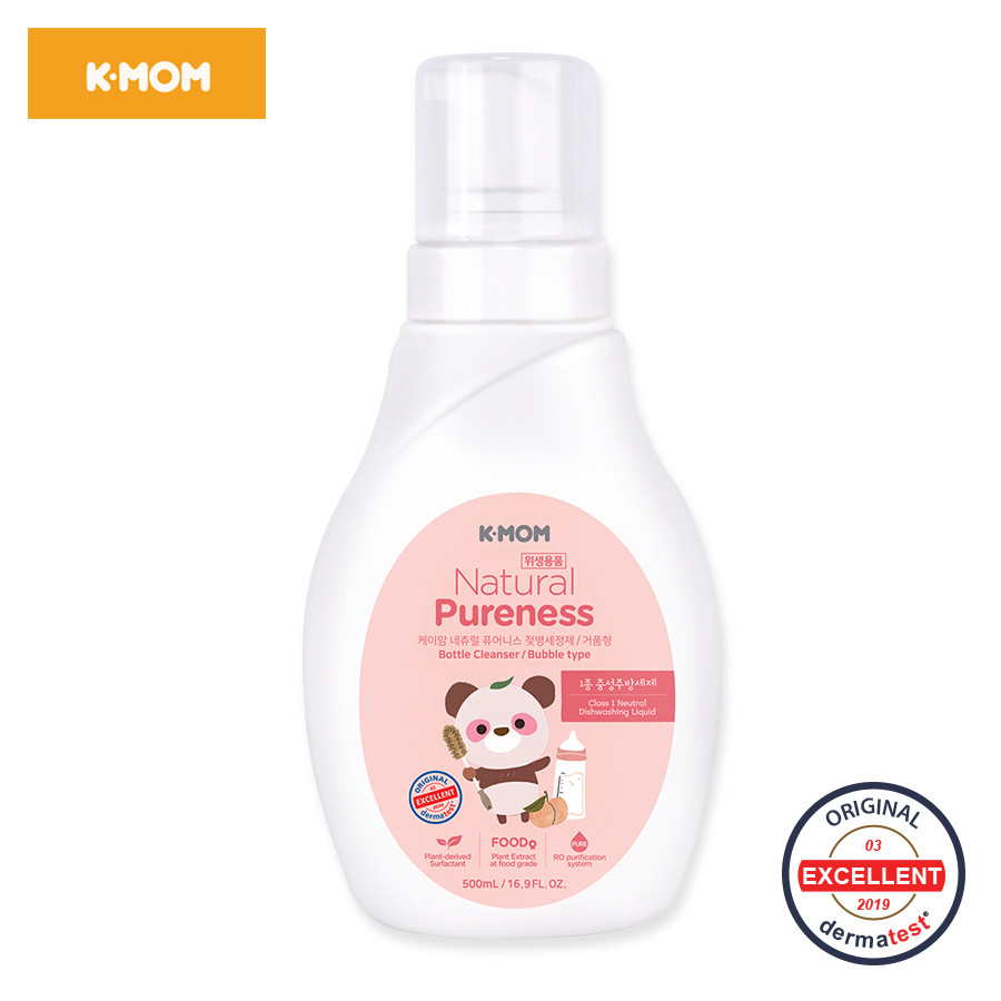 Nước Rửa Bình Sữa Và Rau Quả Hữu Cơ K-mom KM13128 - Chai Tạo Bọt 500ml