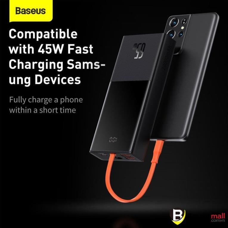 Baseus -BaseusMall VN Pin dự phòng sạc nhanh Baseus 65W Elf Digital Display Power Bank 20000mAh kèm cáp Type C (Hàng chính hãng)