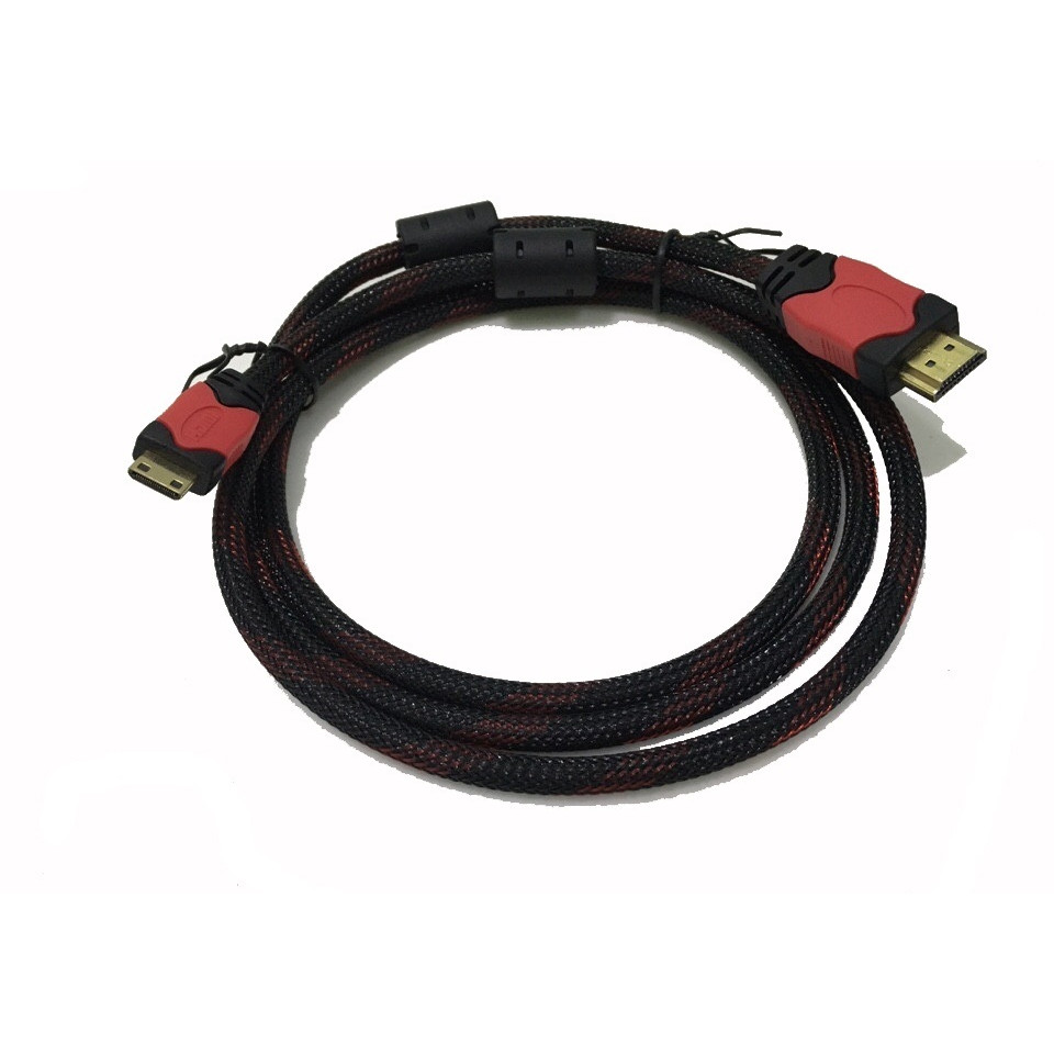 CÁP HDMI KM 1.5m (1L-1N) 01504,CÁP HDMI 1 DẦU LỚN 1 DẦU MINI-HÀNG CHÍNH HÃNG