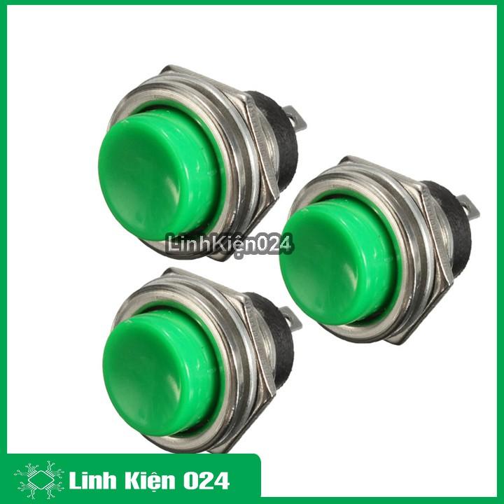 Bộ 3 nút nhấn đề sắt loại to 2 chân đường kính 15mm