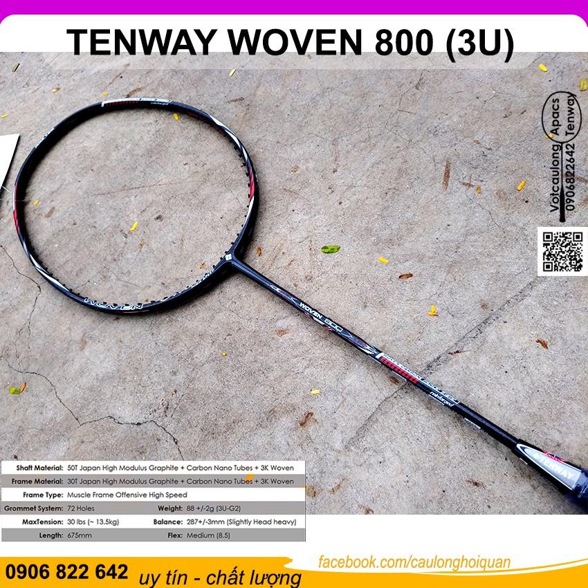 Vợt cầu lông Tenway Woven 800  | Vợt cân bằng, đập cầu mạnh mẽ chắc tay, kiểm soát cầu tốt