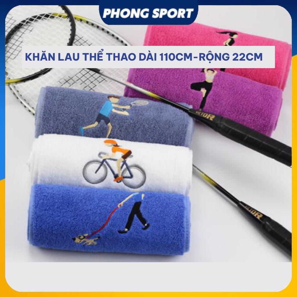 Khăn tập yoga, khăn tắm thể thao vải bông thấm hút mồ hôi tốt, dài 110cm, rộng 22cm - Phongsport