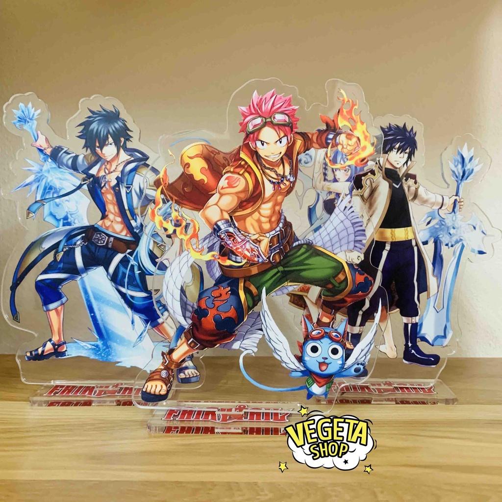 Mô Hình Tượng Standee Acrylic Mica 2 mặt - Fairy Tail - Natsu Happy Lucy Gray Erza Wendy Carla Juvia Gajeel Lily Mirajan