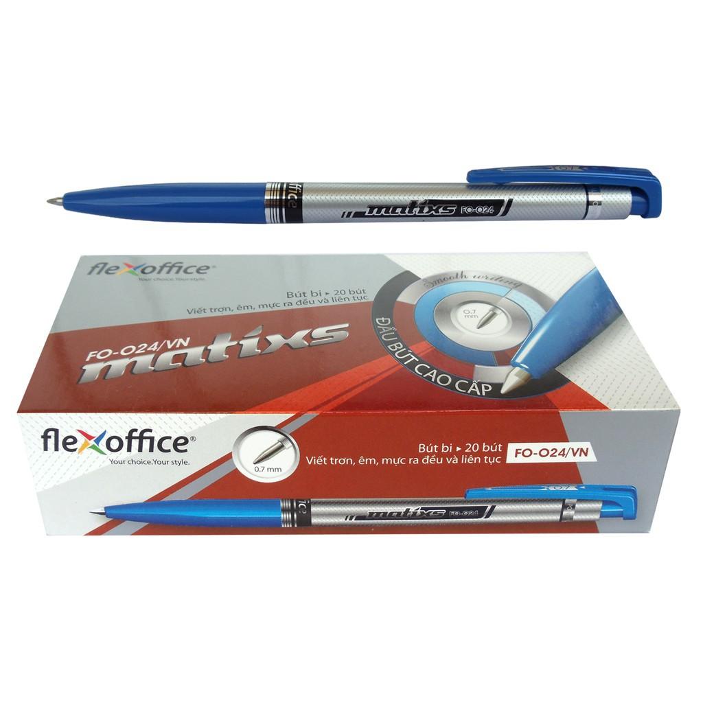 Hộp 20 Cây Bút Bi Matixs Flexoffice FO-024 ,Viết trơn đều mực