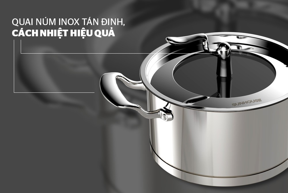 Bộ nồi Inox 5 đáy Sunhouse SHG2503MSA