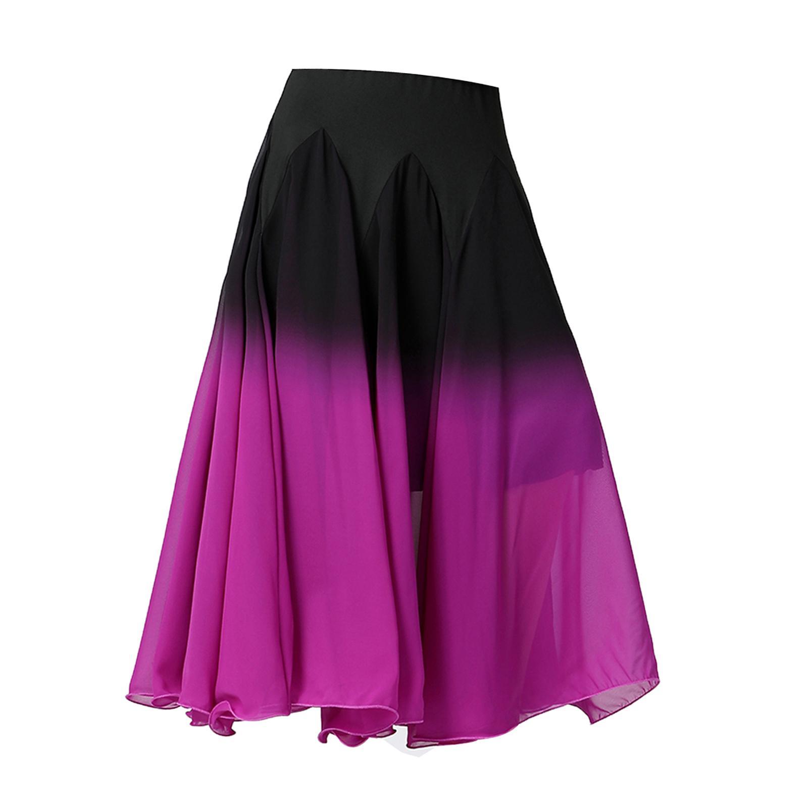 Women's Ballroom Dance Skirt, Long Swing Skirt Performance Cosplay Latin L