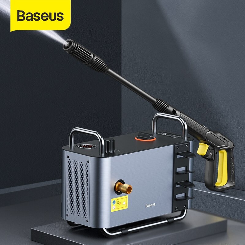 Bộ vòi xịt và máy nén rửa xe Baseus F1 Car Pressure Washer US Tarnish ( 1300W, 100psi, IPX5) - Hàng Chính Hãng