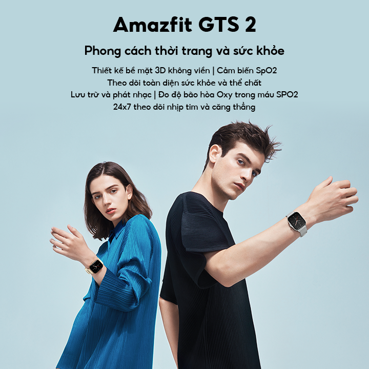 (New Version)Đồng Hồ Thông Minh Amazfit GTS 2 Mini - Tích Hợp GPS - Đo Nồng Độ SPO2 trong máu - Theo dõi Nhịp Tim - Hàng Chính Hãng