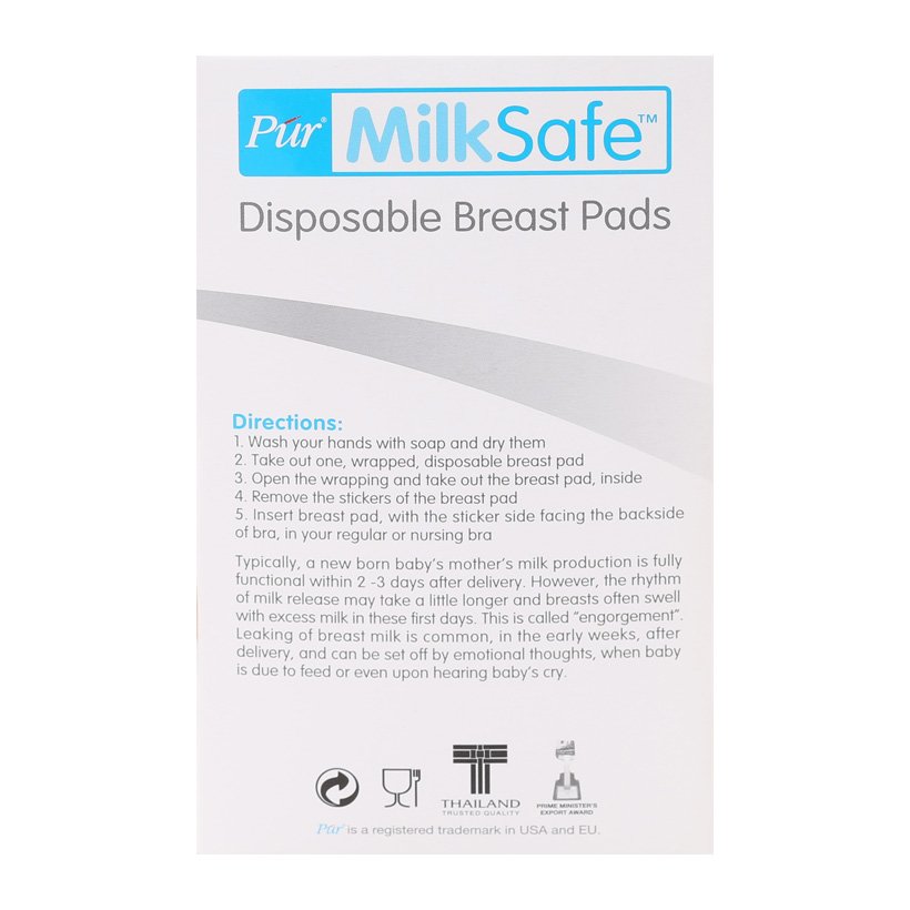 Miếng lót thấm sữa dùng 1 lần Pur Milk Safe nhập khẩu Thailand (24 miếng)