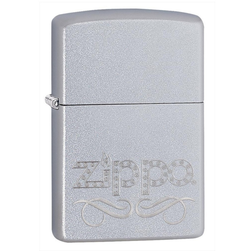 Bật Lửa Zippo Scroll Satin Chrome 24335