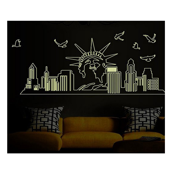 Decal Dán Tường Thành Phố Newyork Dạ Quang PK94