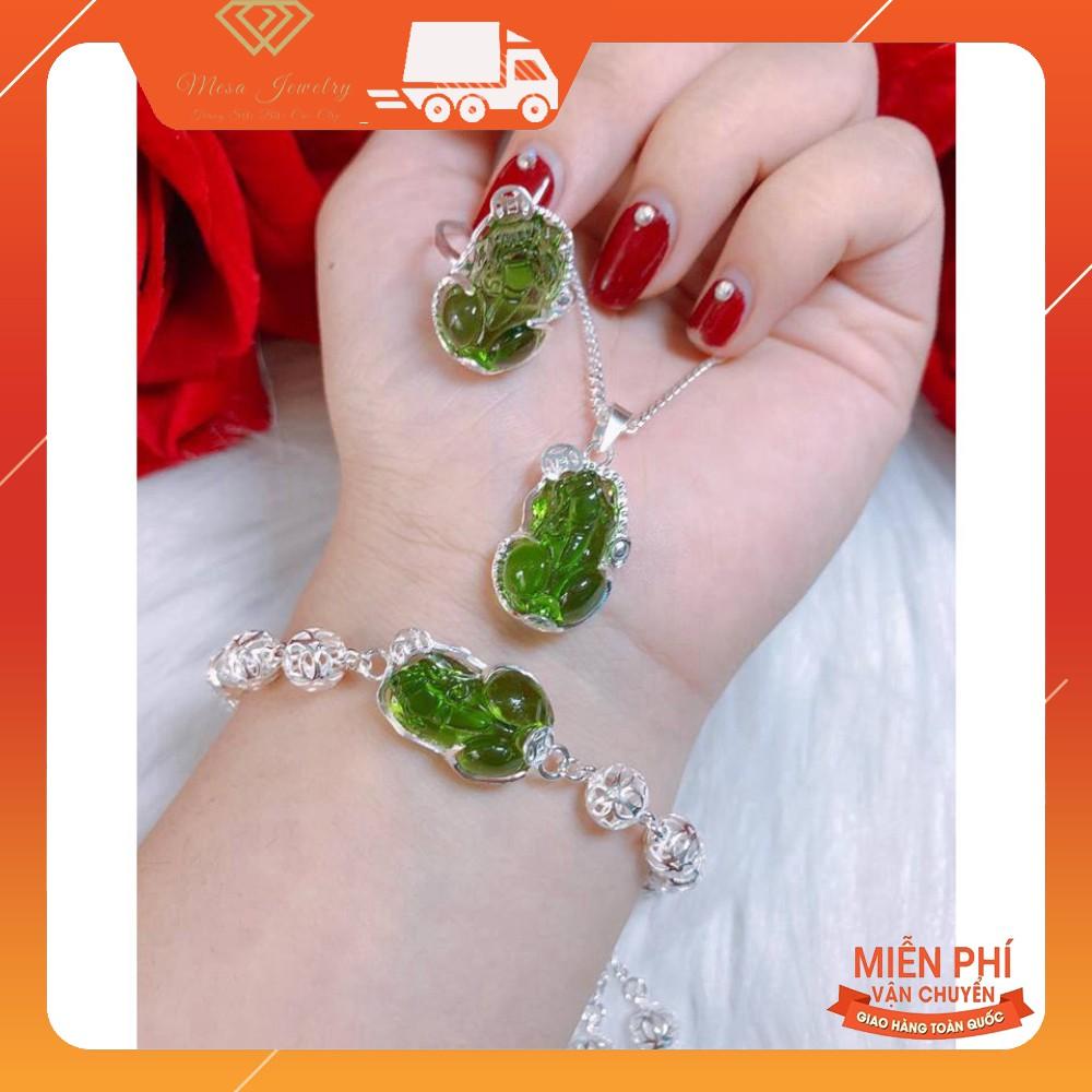 BỘ TRANG SỨC NỮ BẠC TA - DÂY CHUYỀN - NHẪN - LẮC TAY NGHÊ - TỲ HƯU