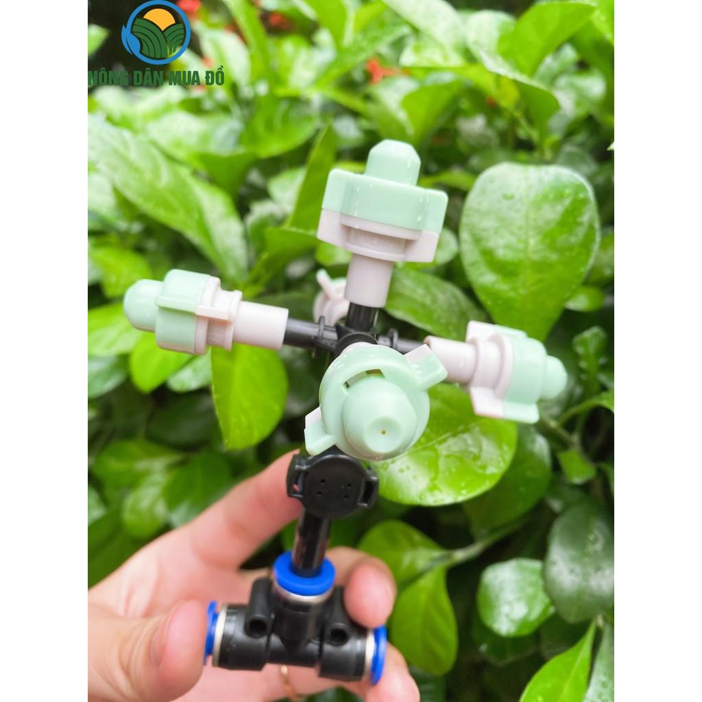 COMBO 5 BÉC PHUN SƯƠNG 5 HƯỚNG ISRAEL NỐI NHANH 8MM- CÓ VAN CHỐNG RỈ