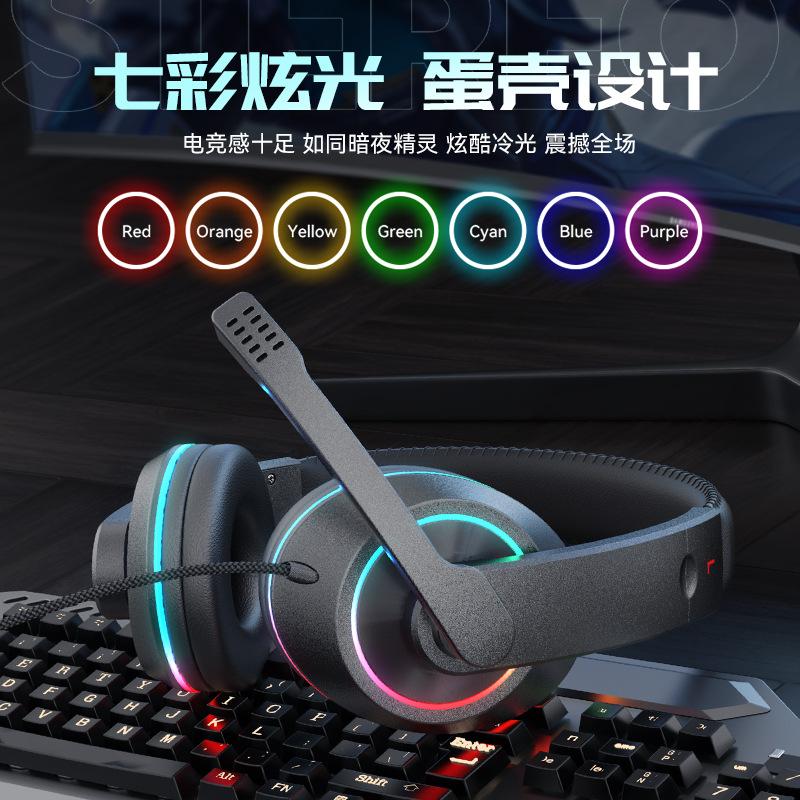Tai nghe máy tính để bàn có dây 3,5 mm kiểu mới nhất lớp học trực tuyến giảng dạy tai nghe tai nghe trò chơi USB thế hệ tai nghe