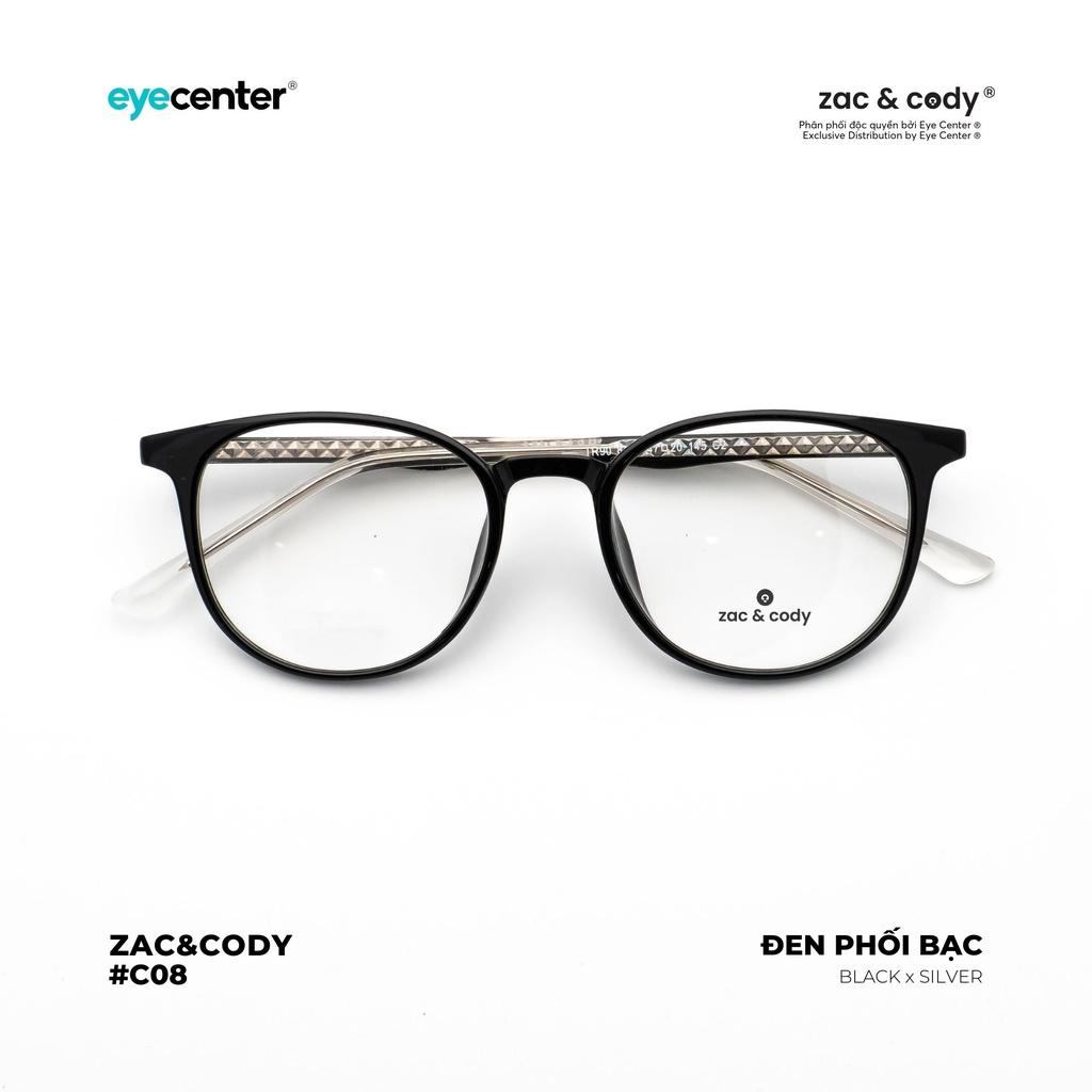 Gọng kính cận nam nữ chính hãng ZAC CODY C08S lõi thép chống gãy nhập khẩu by Eye Center Vietnam