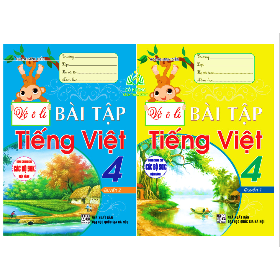 ách - Combo Vở ô li bài tập tiếng việt 4 - tập 1 + 2 (dùng chung cho các bộ sgk hiện hành)