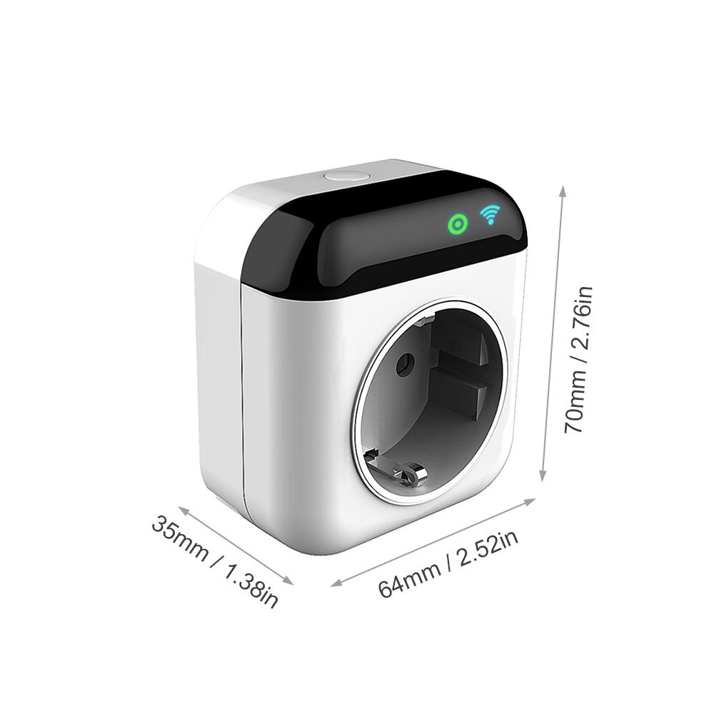Programmable Smart Wifi Thermostat Plug Outlet Mini Temperature Controller 10A Plug-in Socket APP Control Voice Control Schedule Timer Electric Switch for Heating Cooling Appliances