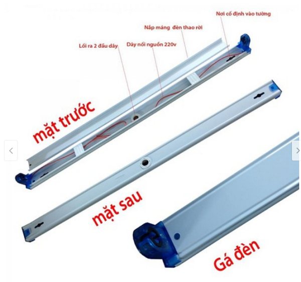 Máng đèn tuýp led 1m2 chất lượng cao