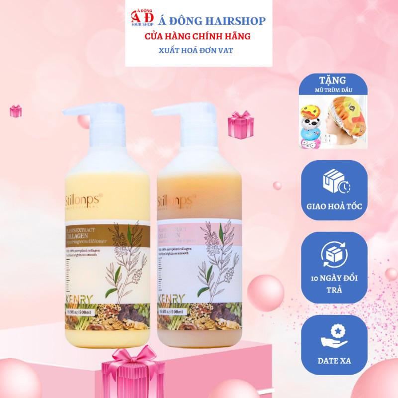 Cặp dầu gội xả dưỡng sinh phục hồi Stillonps 500ml, giúp mềm mượt, thư giãn stress + Gội xả gói Karseell 15ml