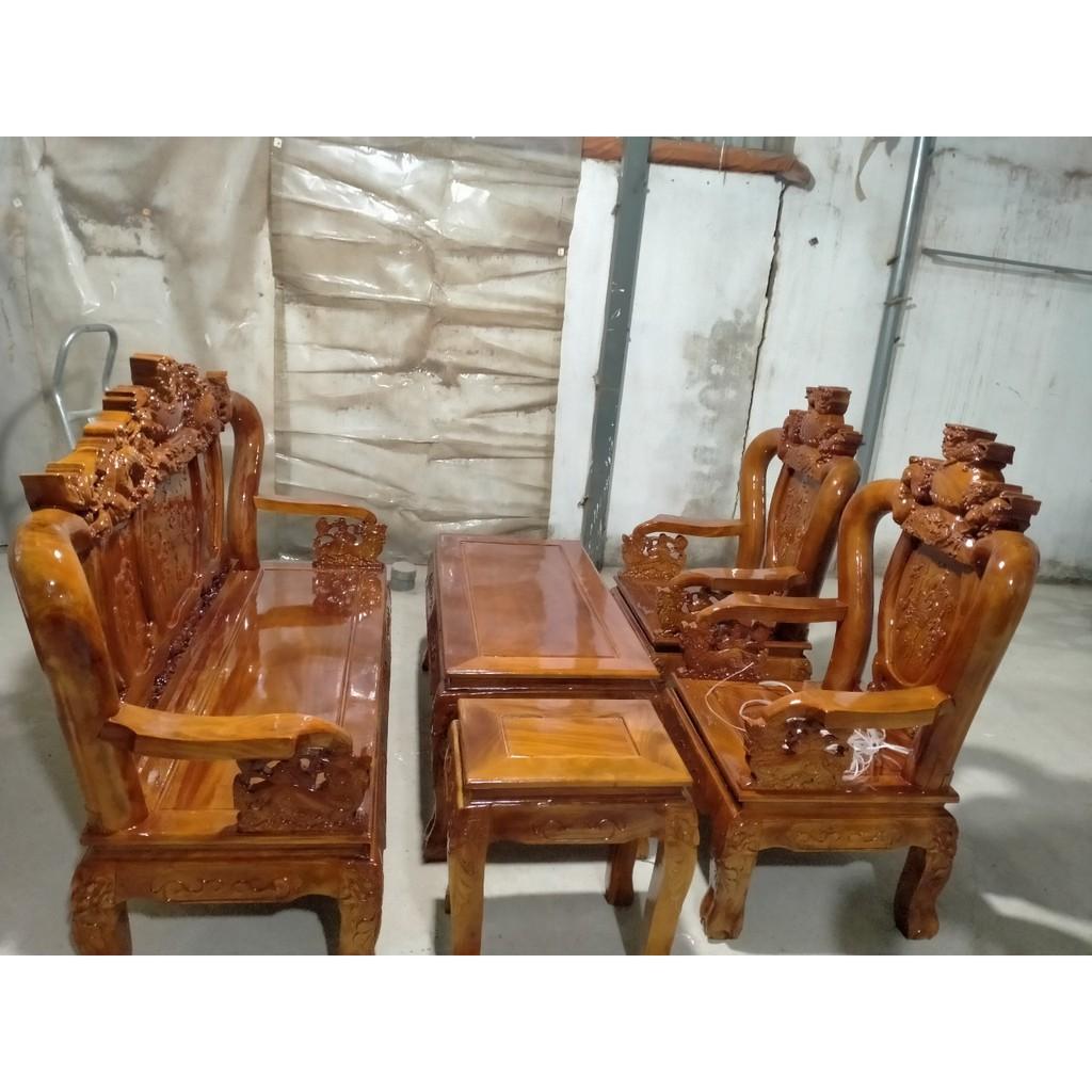 Bộ bàn ghế gỗ lim đục rồng
