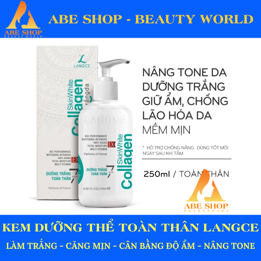 COLLAGEN TRẮNG DA TOÀN THÂN 7 NGÀY 250ml LANGCE