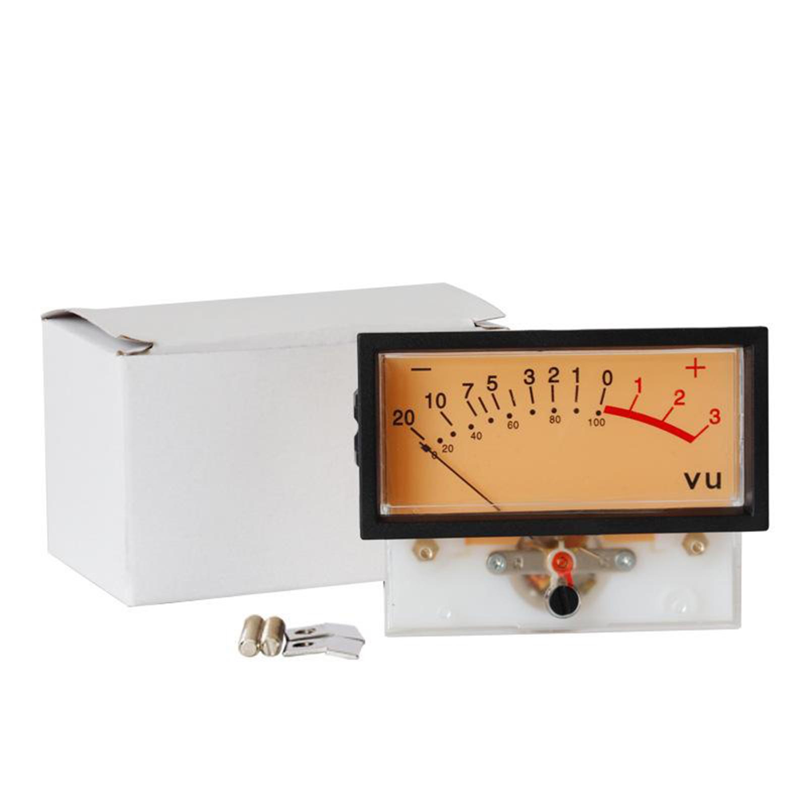 2pcs High Precision VU Meter DB Level Header Audio Meter Chassis with Backlight Input: 1000uA±5%