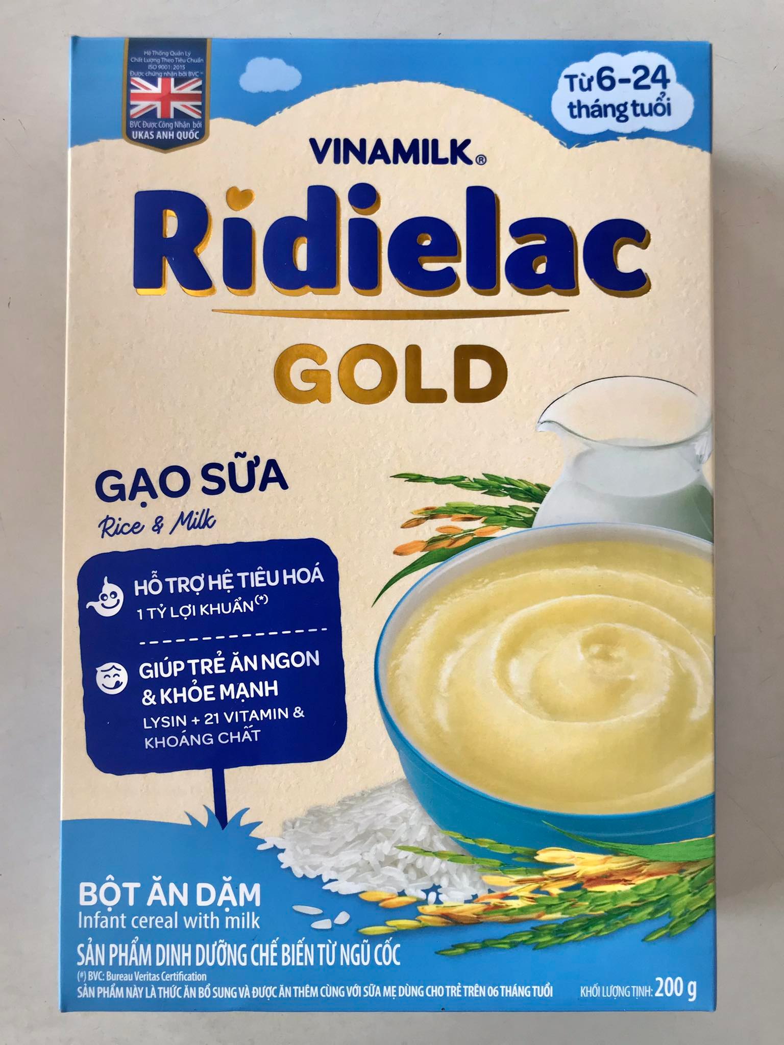 Bột Ăn Dặm Vinamilk Ridielac Gạo Sữa (200g)