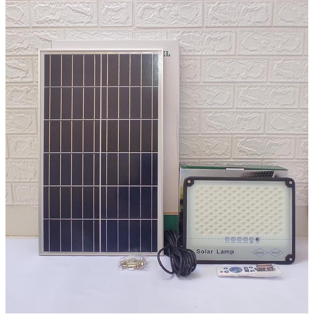 Đèn Năng Lượng Mặt Trời 200W- Đèn Chống Lóa 200W | Sản phẩm sử dụng 100% năng lượng mặt trời, có điều khiển từ xa tiện lợi và thông minh
