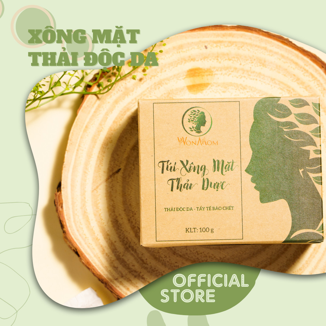 Túi xông mặt thảo dược Wonmom - thải độc da , tẩy tế bào chết 100gr - Việt Nam