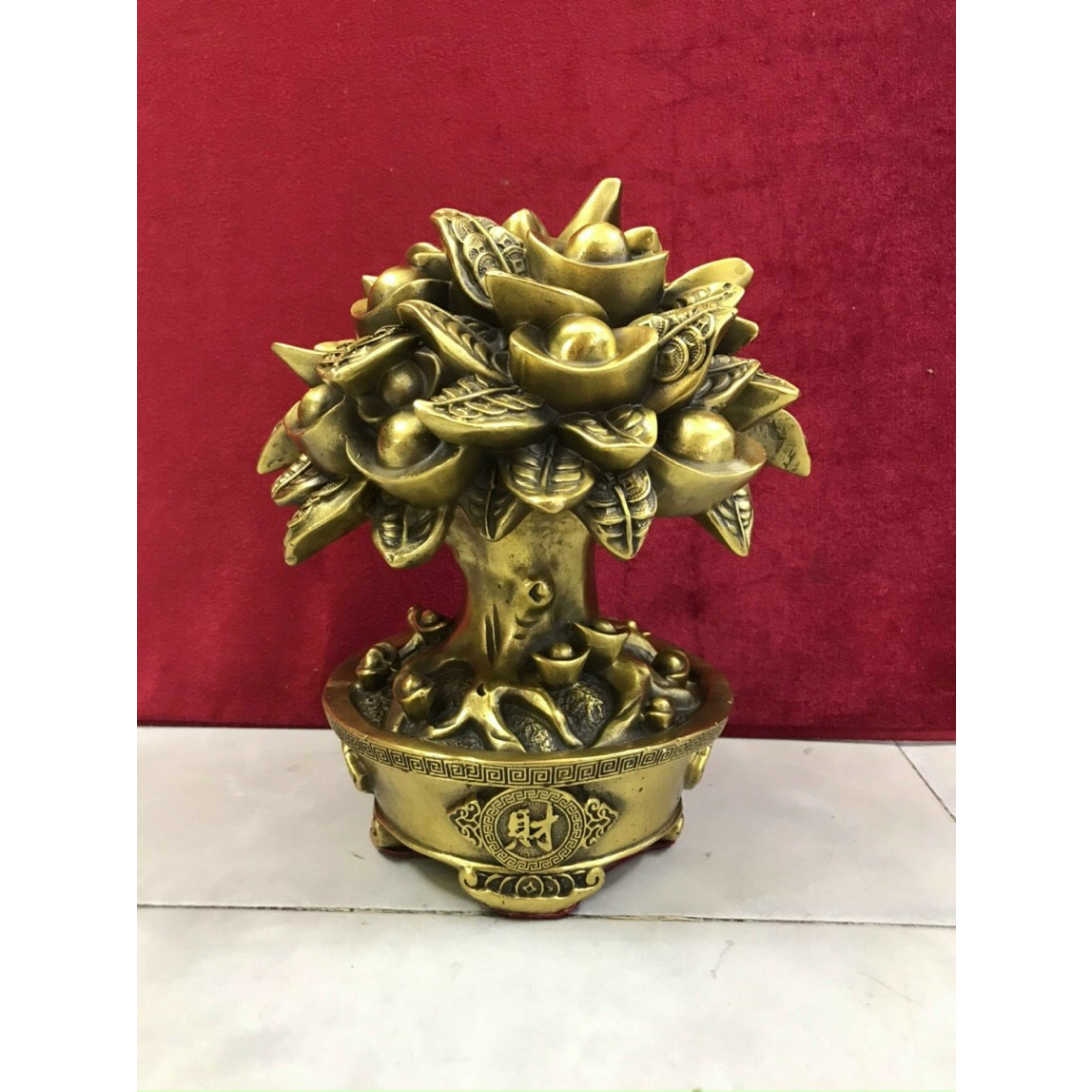 Decor để bàn - Cây tiền tài (kt 22x16cm)