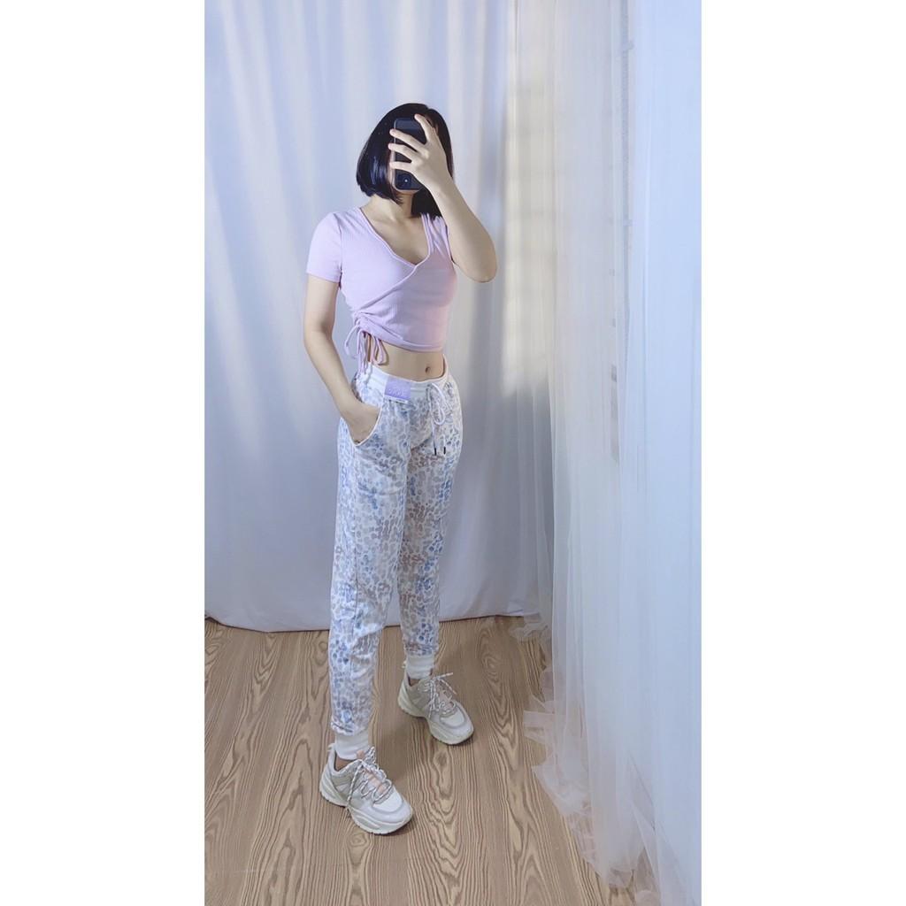 Quần jogger nữ Star Above dư xịn siêu đẹp chất nỉ bông mềm mướt form quần thời trang cá tính XanhHouse