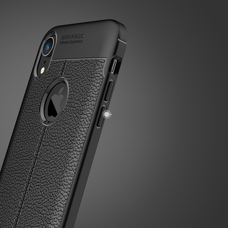Ốp lưng silicon dẻo giả da Auto Focus cao cấp dành cho iPhone XR - Hàng chính hãng